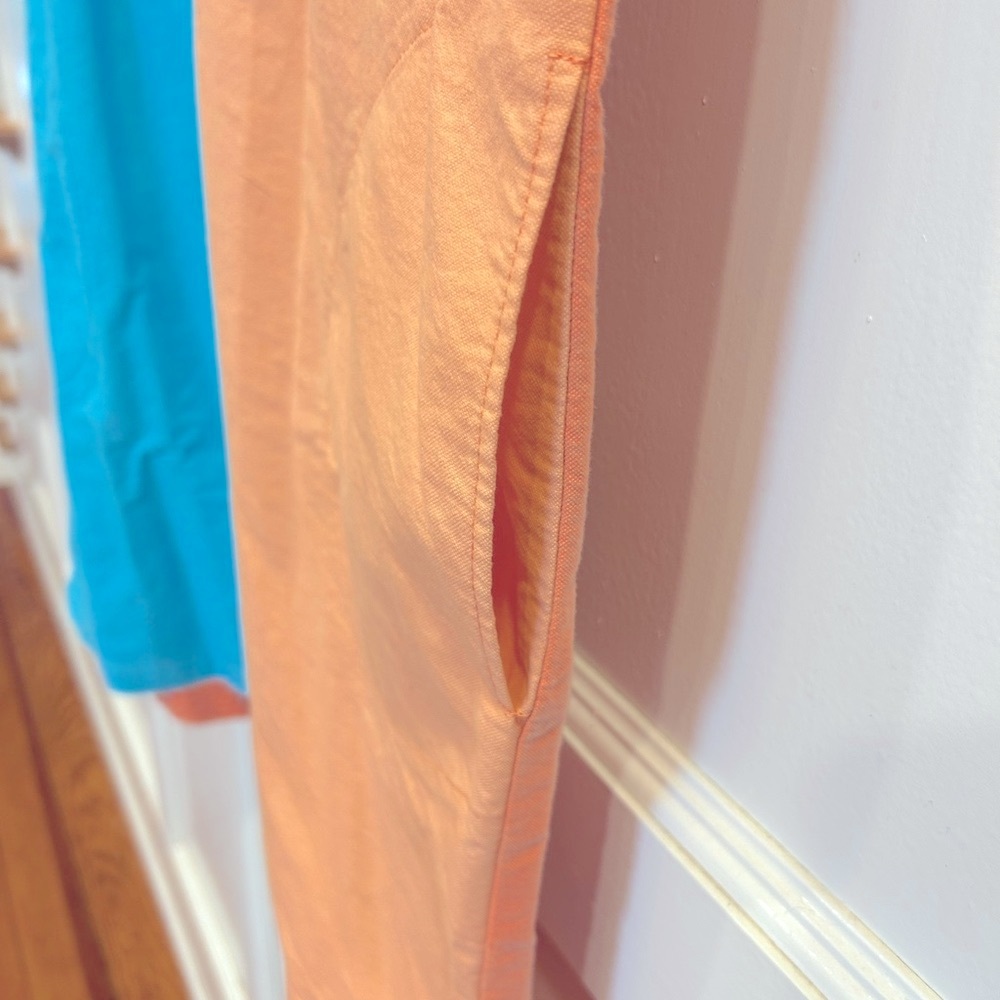 Women’s Mokuyobi Color Block Dress Short Sleeve Blue/orange With Pockets Size L - Picture 4 of 5